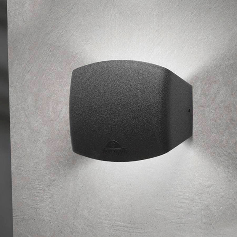 LÁMPARA DE PARED MODERNA MODELO ABRAM 150,  R7S LED 3.5W CCT, ACABADO NEGRO.