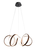 LÁMPARA DE TECHO COLGANTE DECORATIVA LED 45W,  EMITE 1400LM, INTERRUPTOR CCT: 3000K,4000K,6000K, 110-240V  50-60HZ GRADO DE PROTECCION IP20, ACABADO NEGRO.