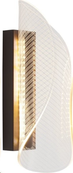 LÁMPARA DE PARED MODERNA DECORATIVA LED, 8W, 3000K, 110-240V, 50-60HZ, IP20, ACABADO CAFE.