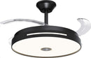 Abanico De Techo 42” Rectractil Led Integrado 46W Cct 30K 40K 60K Dimeable 6 Velocidades Bocina  Bluetooth Control remoto 110-240V.