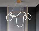 Lámpara Colgante Decorativa Con Luz Led 43W Acabado Golden/Metal Acrílico.