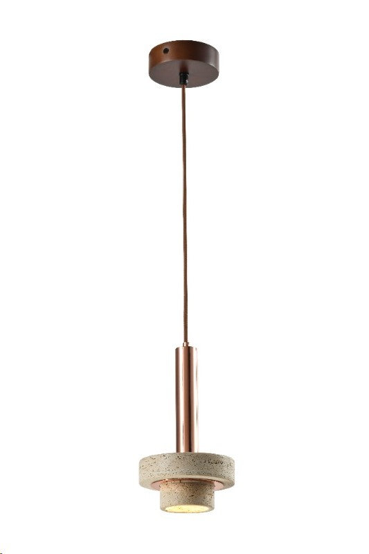 LÁMPARA DE TECHO COLGANTE DECORATIVA LED 1XGU10-10W MAX, 100-240V, 50-60HZ, IP20, ACABADO COBRE.