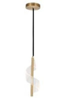 LÁMPARA DE TECHO COLGANTE DECORATIVA MODERNA LED 3.5W, TONALIDAD 3000K, 100-240V, 50-60HZ, GRADO DE PROTECCION IP20, ACABDO DORADO.