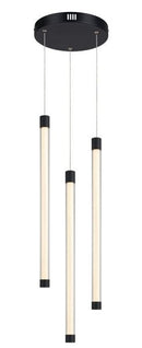 LÁMPARA DE TECHO COLGANTE DECORATIVA MODERNA LED 16W, TONALIDAD DE 3000K, 100-240V, 50-60HZ, GRADO DE PROTECCION IP20, ACABADO NEGRO + ACRILICO.