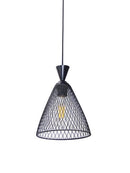 LÁMPARA DE TECHO COLGANTE DECORATIVA 1XE27-40W,110-240V, 50-60HZ, GRADO DE PROTECCION IP20, ACABADO NEGRO.