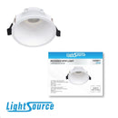 SPOT DE TECHO EMPOTRABLE REDONDO SEMI TRIMLESS 1XGU10 - 10W, PARA INTERIOR - EXTERIORES, ACABADO BLANCO.