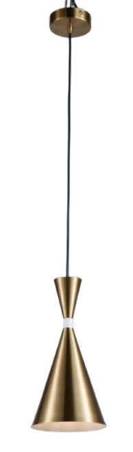 LAMPARA COLGANTE DECORATIVA 1X27-40W ACABADO BRASS METAL