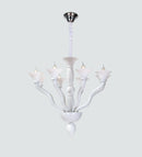 LÁMPARA DECORATIVA PARA COLGAR TIPO CHANDELIER PEQUEÑO ACABADO BLANCO