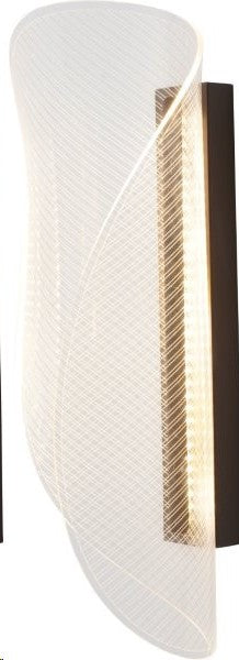 LÁMPARA DE PARED MODERNA DECORATIVA LED, 16W, 3000K, 110-240V, 50-60HZ, IP20, ACABADO CAFE .