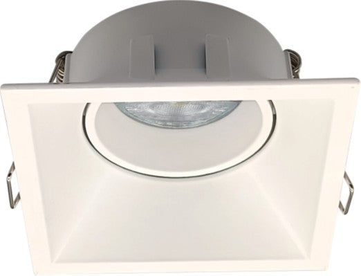 LÁMPARA SPOT EMPOTRABLE 1XGU10-35W, ÁNGULO AJUSTABLE, GRADO DE PROTECCIÓN IP20, ACABADO BLANCO.