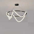 Lámpara Colgante Decorativa Con Luz Led 43W Acabado Black/Metal Acrílico.