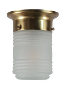 LÁMPARA DE TECHO DECORATIVA 1XE27-40W (A19) 110-240V, 50-60HZ, GRADO DE PROTECCION IP20, ACABADO DORADO.