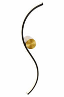 LÁMPARA DE PARED LED 10W, EMITE 9100LM, TONALIDAD DE 3000K, 110-240V, 50-60HZ, GRADO DE PROTECCION IP20, ACABADO NEGRO + BRASS.