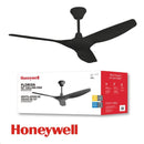 ABANICO DE TECHO MODERNO FLORIDA 52"  NEGRO CON  CONTROL REMOTO