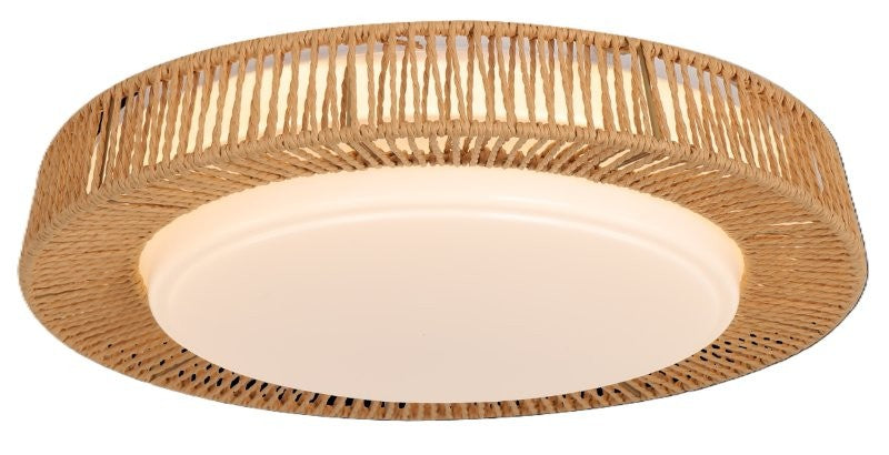 LÁMPARA DE TECHO TIPO PLAFON LED 20W, INTERRUPTOR PARA AJUSTE DE TONALIDAD DE LUZ CCT 30K, 40K,60K, 110-240V, 50-60HZ, GRADO DE PROTECCION IP20, ACABADO RATAN.