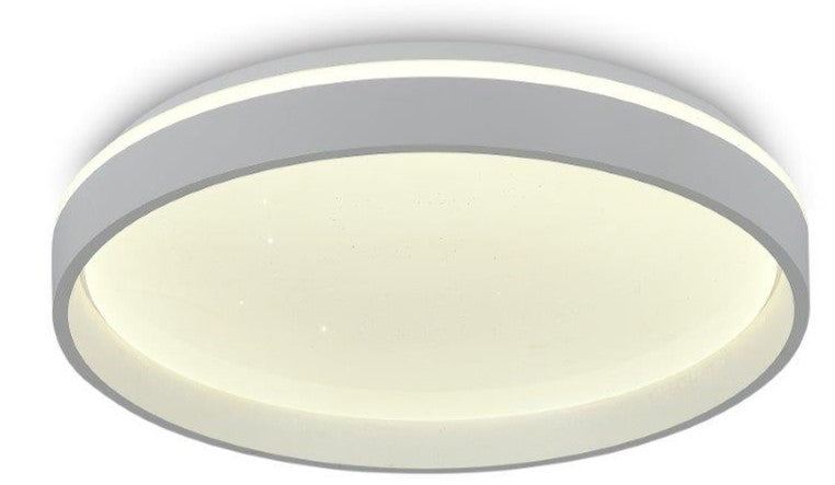 LÁMPARA DE TECHO PLAFON LED 36W, EMITE, 4300LM, INTERRUPTOR CCT, 30K,40K.60K,  110-240V, 50-60HZ, ACABADO BLANCO.