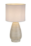 LÁMPARA DE MESA DECORATIVA 1XE27- 60W, 110-240V, 50-60HZ, GRADO DE PROTECCION IP20, ACABADO BLANCO.