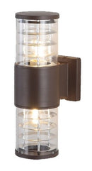 LÁMPARA DE PARED EXTERIOR UP&DOWN 2XE27-60W,110-240V, 50-60HZ, GRADO DE PROTECCION IP44, ACABADO COFFEE.