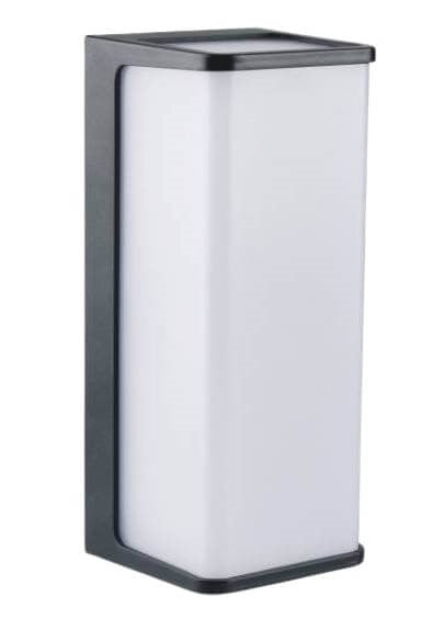 LÁMPARA DE PARED EXTERIOR DECORATIVA LED 10W, EMITE 800LM, CRI80, 100-240V, 50-60HZ, GRADO DE PROTECCION IP65,  ACABADO NEGRO.