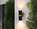 Lámpara De Pared Para  Exterior Decorativa Up & Down Light 2Xgu10-35W (No Incluido)  Acabado Black.
