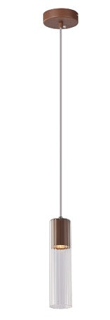 LAMPARA COLGANTE DECORATIVA 1XGU10-25W ACABDO COFFE METAL VIDRIO