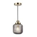 Lámpara Colgante Decorativa 1Xe27-40W (No Incluido) Acabado Golden/Metal Vidrio.