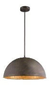 Lámpara Colgante Decorativa 1xE27-40W Acabado Negro +  Dorado.