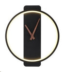 RELOJ DE PARED CON ILUMINACION LED 13W, 3000K, 110-240V, 50-60HZ, IP20, ACABADO NEGRO.