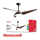 ABANICO DE TECHO ZANE 52" DECORATIVO NOGAL CON LUZ LED 18W CONTROL REMOTO