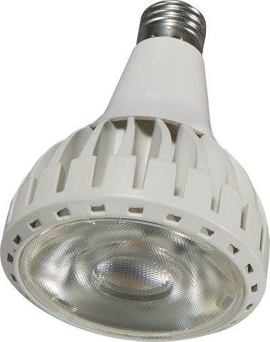 FOCO LED PAR30 ALTA POTENCIA LED 30W E27 3000K 2500LM 24°, 90-305V, 50/60 HZ ACABADO EN BLANCO MATE.