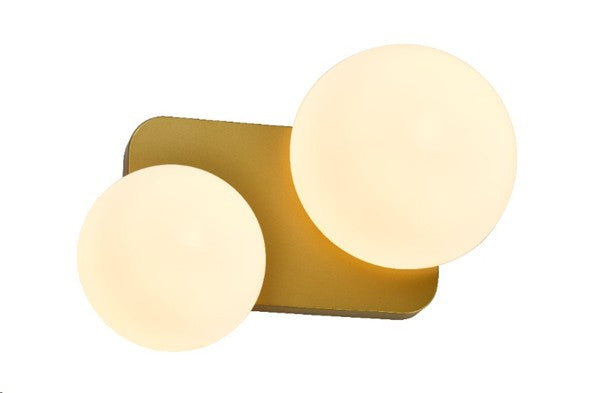 LÁMPARA DE PARED DECORATIVA 2XG9-10W MAX,100-240V, 50-60HZ, IP20, ACABADO DORADO.