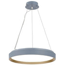 LÁMPARA DE TECHO COLGANTE  LED 36W, EMITE 4300LM, INTERRUPTOR CCT, 3000K,40000K,6000K, 110-240V, ACABADO GRIS + DORADO.