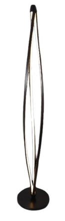 LÁMPARA DE PIE CON LUZ LED 41W TONALIDAD DE 3000K ACABADO BLACK/METAL SILICOM.