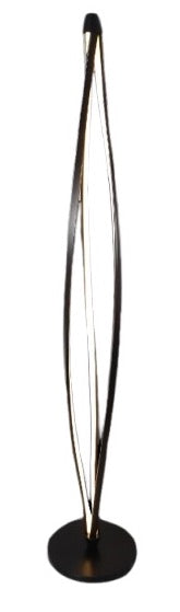 LÁMPARA DE PIE CON LUZ LED 41W TONALIDAD DE 3000K ACABADO BLACK/METAL SILICOM.