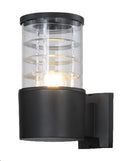 LÁMPARA DE PARED EXTERIOR DECORATIVA 1XE27-60W, 110-240V, 50-60HZ, IP44, ACABADO NEGRO.