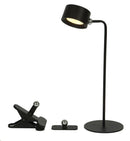 Lámpara De Mesa Decorativa Con Luz Led 1w Recargable Tactil Dimeable Acabado Negro.
