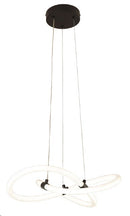 LÁMPARA DE TECHO COLGANTE DECORATIVA LED 30W, INTERRUPTOR CCT 30K,40K,60K, 100-240V, 50-60HZ, IP20,  ACABADO NEGRO METAL + PC.