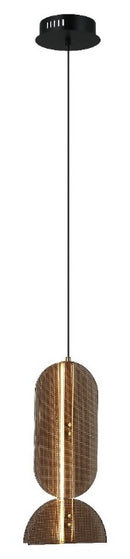 LÁMPARA DE TECHO COLGANTE DECORATIVA LED 12W, TONALIDAD DE 3000K, 110-240V, 50-60HZ, GRADO DE PROTECCION IP20, ACABADO CAFE.