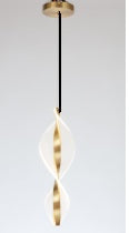 LÁMPARA DE TECHO COLGANTE DECORATIVA MODERNA LED 10W, TONALIDAD 3000K, 100-240V, 50-60HZ, GRADO DE PROTECCION IP20, ACABDO DORADO.