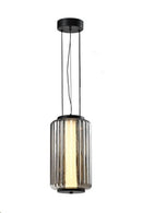 Lámpara De Techo Colgante Decorativa Led 10W 3000K 100-240V Acabado Negro + Smoky.