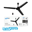 ABANICO DE TECHO INDUSTRIAL 56¨3 ASPAS, 5 VELOCIDADES, 75W, 110V, 60HZ, UL APPROVAL, ACABADO NEGRO.