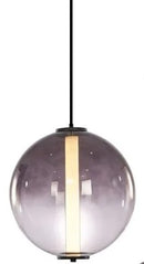 Lámpara Techo Colgante Decorativa LED 10W Acabado Brass + vidrio Ahumado.