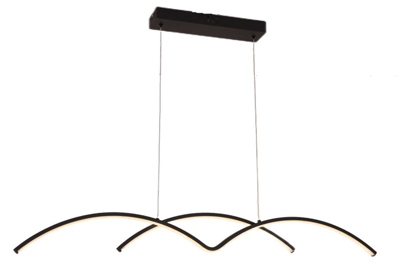 LÁMPARA DE TECHO DECORATIVA LED 39W, INTERRUPTOR PARA ELEGIR TONALIDAD DE LUZ CCT: 30K 40K 60K , 110-240V, 50-60HZ, GRADO DE PROTECCION IP20, ACABADO NEGRO.