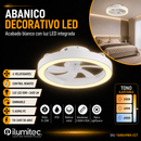 Abanico De Techo Con Luz Led 50W Cct: 30k,40k,65k Dimeable 6 Velocidades Con Control Remoto 110-240V.