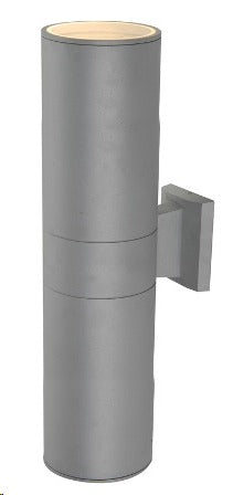 LÁMPARA DE PARED EXTERIOR DECORATIVA ILUMINACION UP&DOWN 2XE27- 100W - PAR38, 100-240V, 50-60HZ , GRADO DE PROTECCION IP54, ACABADO GRIS.