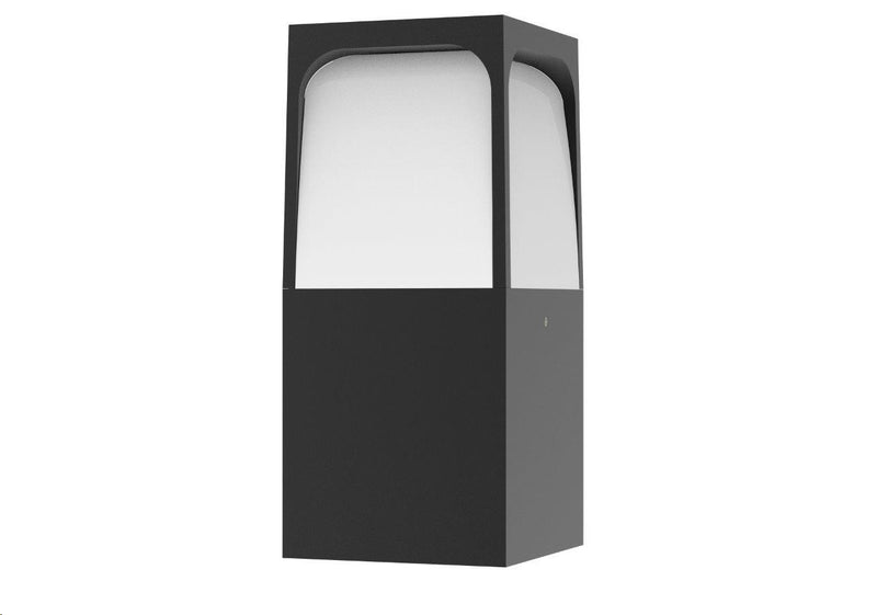 LÁMPARA DE PARED EXTERIOR DECORATIVA MODERNA 1XE27-23W, 100-240V, 50-60HZ, IP54, ACABADO GRIS.