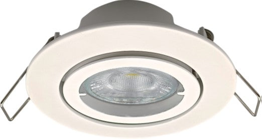 LÁMPARA SPOT EMPOTRABLE 1XGU10-35W, ÁNGULO AJUSTABLE, GRADO DE PROTECCIÓN IP20, ACABADO BLANCO.