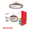 ABANICO DE TECHO UFO 19” DECORATIVO BLANCO NOGAL CON LUZ LED 40W CONTROL REMOTO