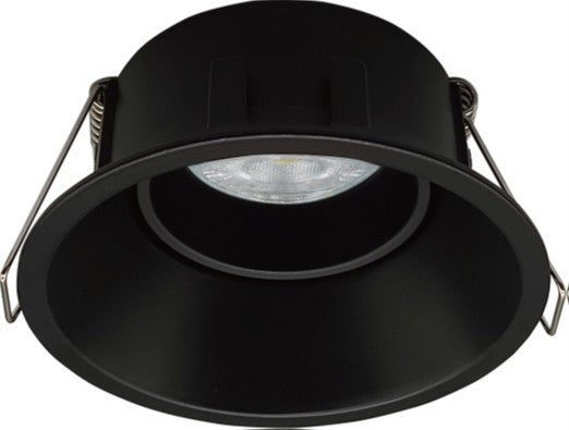 LÁMPARA SPOT EMPOTRABLE 1XGU10-35W, ÁNGULO AJUSTABLE, GRADO DE PROTECCIÓN IP20, ACABADO NEGRO.