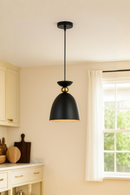 LÁMPARA DE TECHO COLGANTE DECORATIVA 1XE27-40W (NO INCLUIDO) 110-240V, 50-60HZ, GRADO DE PROTECCION IP20, ACABADO NEGRO.